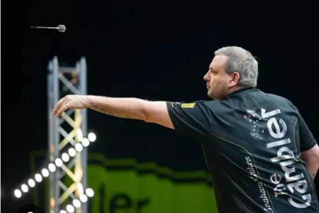 Scarborough's Graham Usher went out in the first round at Minehead against an in-form Cristo Reyes. Photo by Kelly Dekkers and PDC