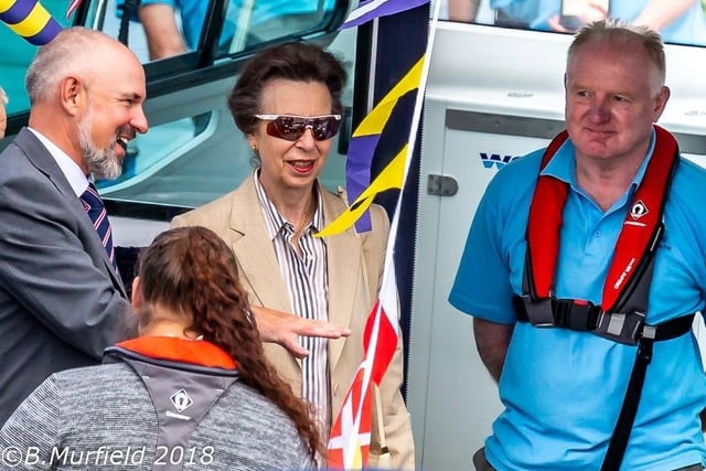 The Princess Royal officially launches the new Wet Wheels vessel in Whitby in 2018