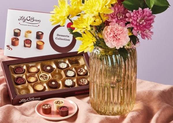 Flowers and chocolates.