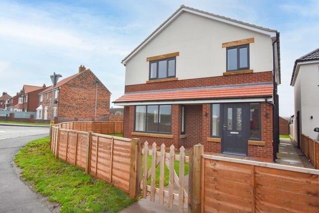 This detached new-build has views over Sandsend and the coast.