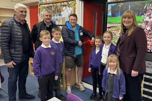 The grand opening of the school library.