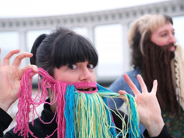 Candi Godbold sports a colourful beard!picture: Richard Ponter