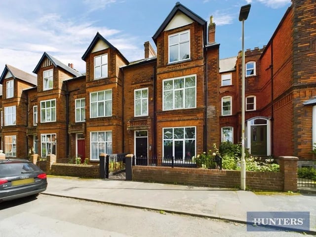 This four bedroom and three bathroom terraced house is for sale with Hunters with a guide price of £425,000.