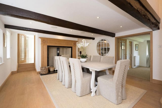 The property boasts neutral furnishings throughout which make the most of the unique space.