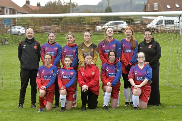 Scarborough Under-15s line up before their 2-1 home win against Wigginton Grasshoppers PHOTOS BY RICHARD PONTER
