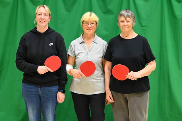 The Avengers, currently second in Division Two, from left Vicky Barton, Luda Cronin, and Tina Crockford.