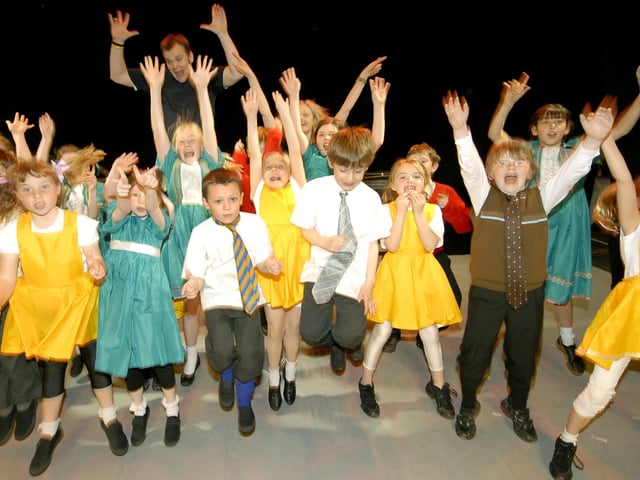 Chitty Bang Bang comes to the Spa Theatre. Youngsters are pictured jumping to the music (2007).