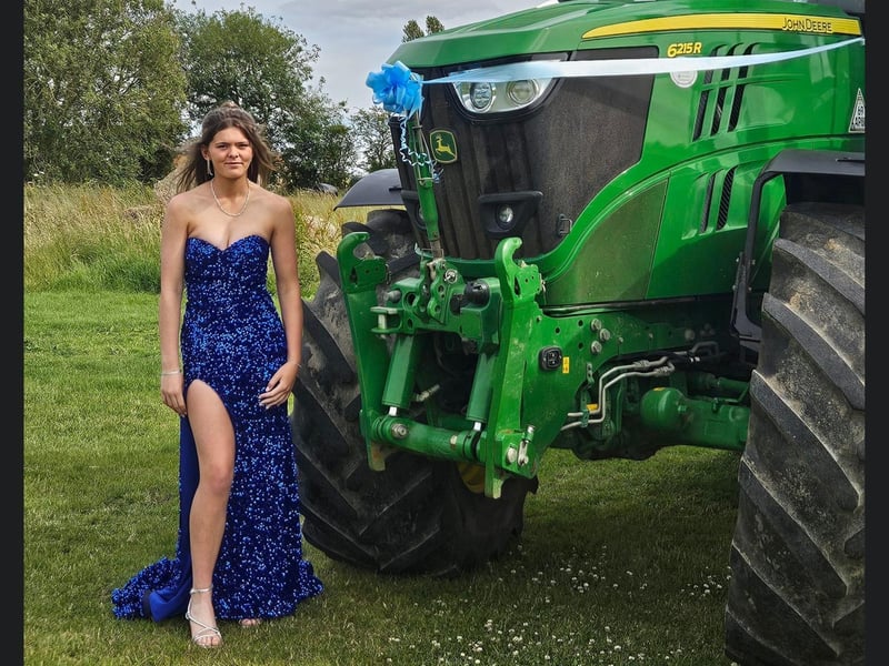 Brooke Waites dressed up and ready to make an unusual entrance!