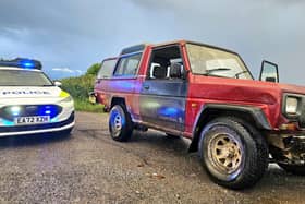 This uninsured Daihatsu 4x4, also without an MoT certificate, was seized by Humberside Police.