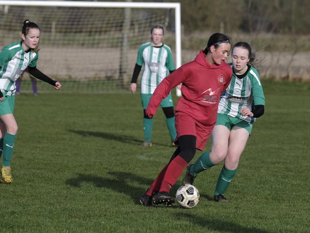 The hosts Scarborough Ladies U14s on the attack