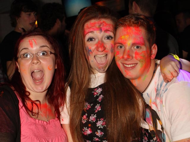 Laura, Chloe and Connor celebrating Connor's 19th birthday