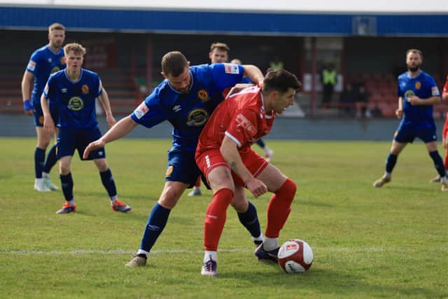 Bridlington Town lost 2-0 at home to Belper Town. Photo by TCF Photography