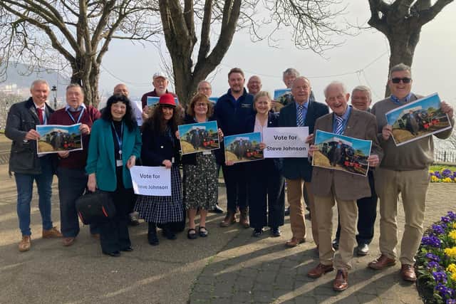 The cross-party Scarborough and Whitby area committee and MP Alison Hume with Steve Johnson (centre) from North Bay Railway.  picture: LDRS