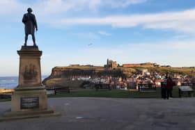 Glorious day on Whitby's West Cliff, looking from the Cook statue towards the Abbey Headland.
picture: Duncan Atkins