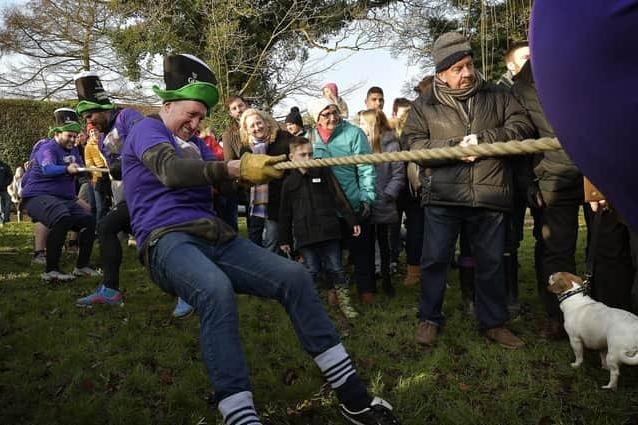 On New Years day there will be the annual tug of war over the River Derwent starting at 11am. All participants are then invited to the Ye Olde Forge for food, music, raffle and waxing, all to raise money for charity.