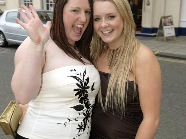 Scarborough Sixth Form College; Kirsty Wood(L) and Danica Inglesant looking forward to a fun night.