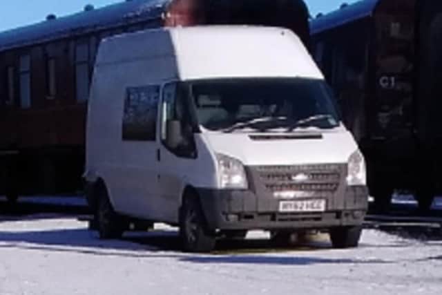 Officers are appealing for anyone who knows the whereabouts of the van to get in touch