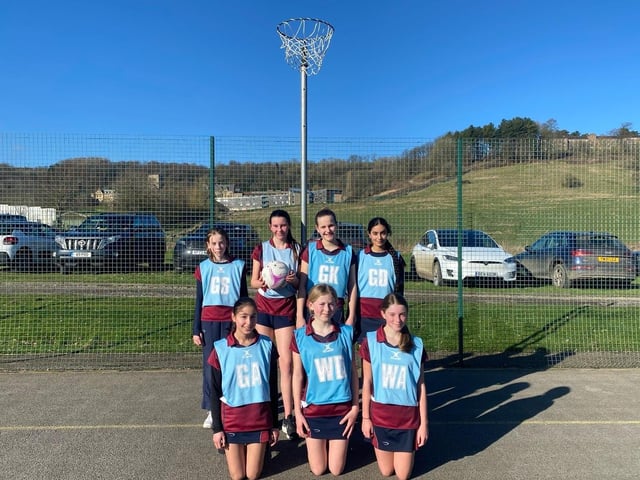 U13 girls' netball team at Scarborough College.