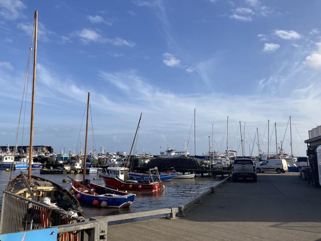 Bridlington boats were sparkling in the spring sunshine as they bobbed in the harbour.