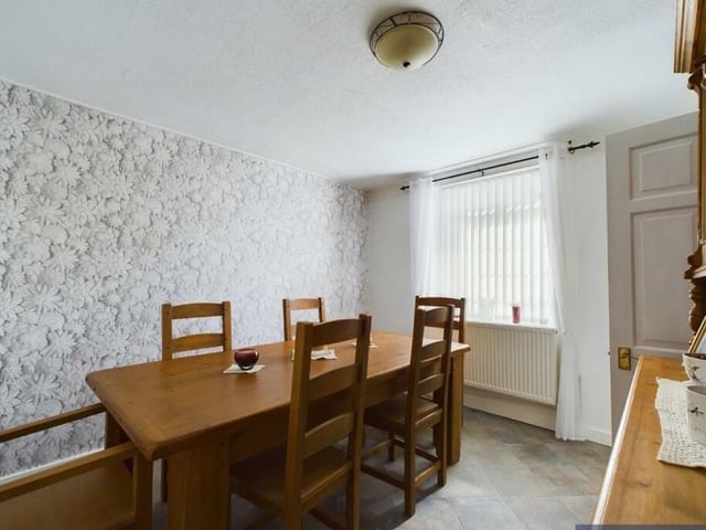 The dining room of the house.