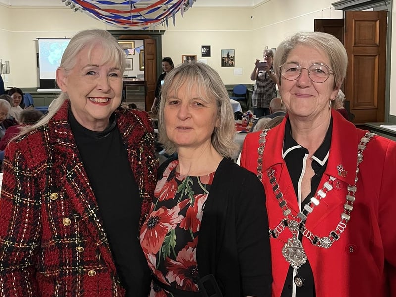 From left: Former Town Mayor Linda Wild, Pannett Art Gallery Curator Helen Berry and Whitby Mayor Sandra Turner.