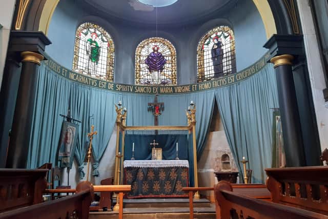 The apse at Whitby's St Ninian's Church.