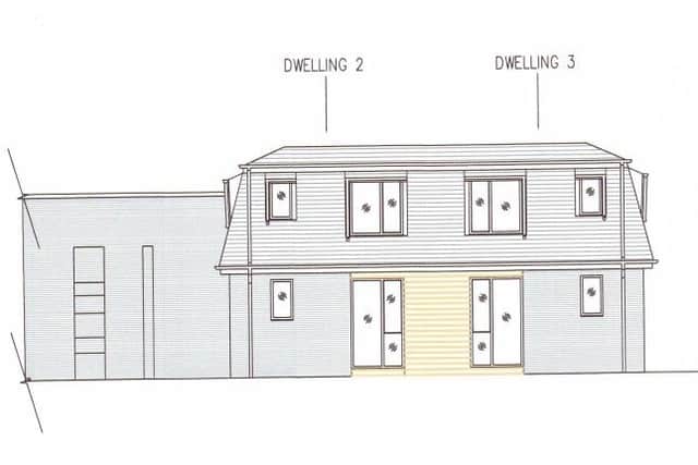 Proposed Elevations Rear Of 8 Mitford St. C.A. Hall Architechtural Services