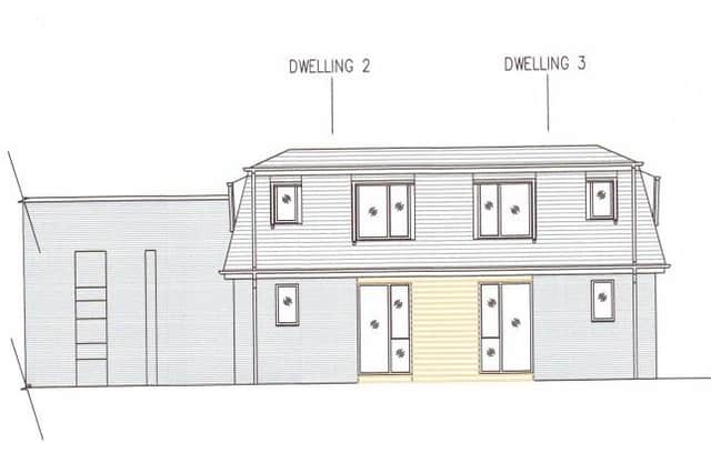 Proposed Elevations   Rear Of 8 Mitford St. C.A. Hall Architechtural Services 