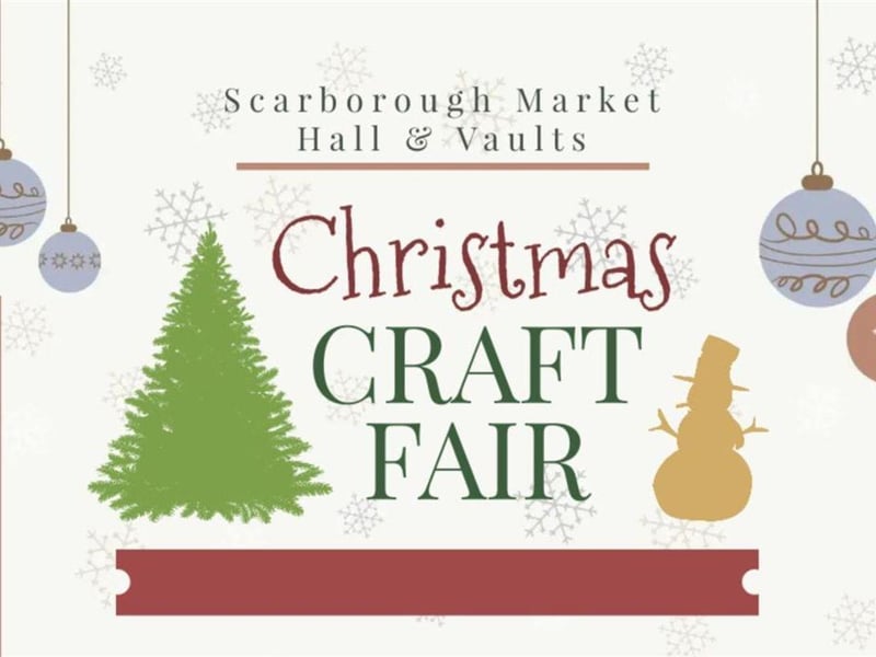 A Christmas Craft Fair will be held at Scarborough's Market Hall & Vaults, St Helens Square on November 11, from 10am - 3pm. There will be a wonderful array of craft stalls and food and drink will be available  from the cafes within the Market Hall.