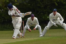 Jack Pinder hit 57no in Staxton's loss at home to Wykeham. Photo by Simon Dobson
