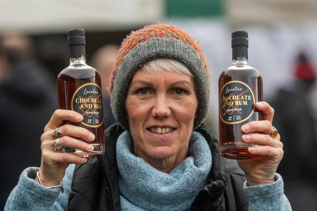 Julie Johnson, working on the Lucelia stall selling chocolate and rum.
picture: James Hardisty