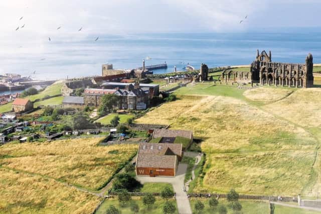 Image of the distillery site at Whitby Abbey.