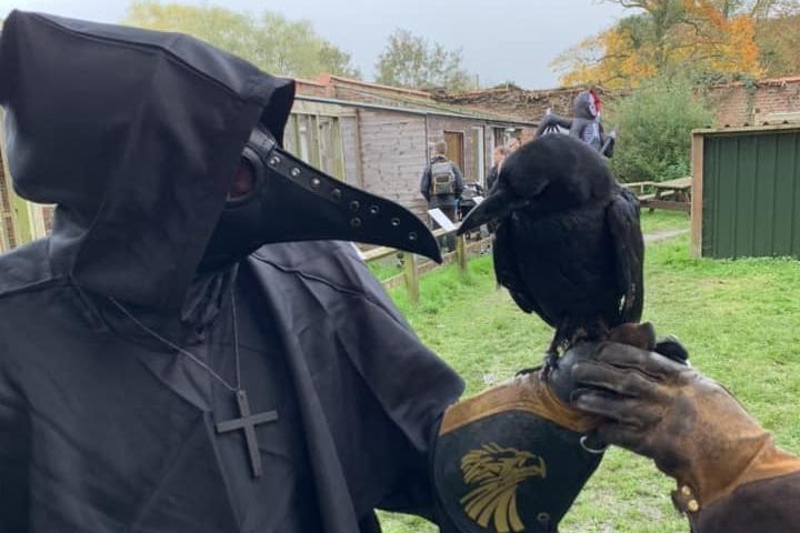 Adele Whelan, Scarborough, took this eerie photo of a plague doctor and a raven.