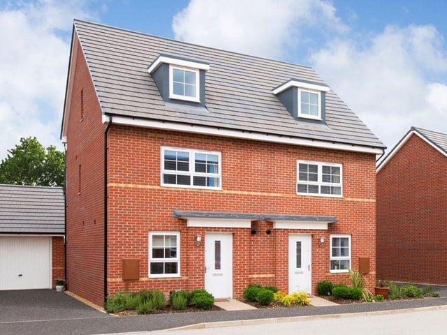 This four bedroom end terrace house is for sale with Barratt Homes for £260,000.