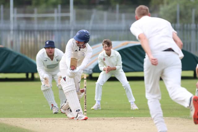 Bridlington 2nds batsman Greg Miller hit 30 before rain stopped play.