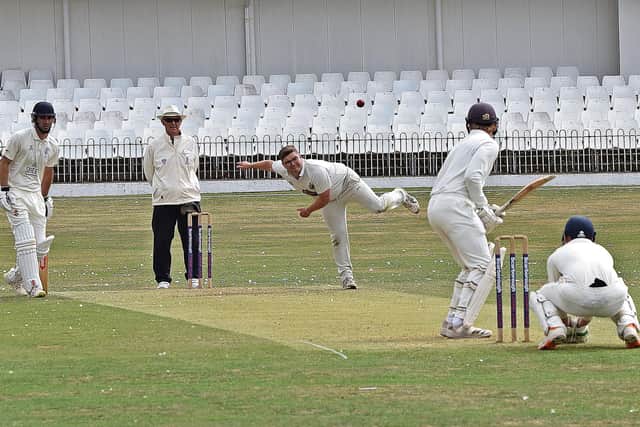 Scarborough Spinner Archie Hammond claimed 3-26. Photo by Simon Dobson