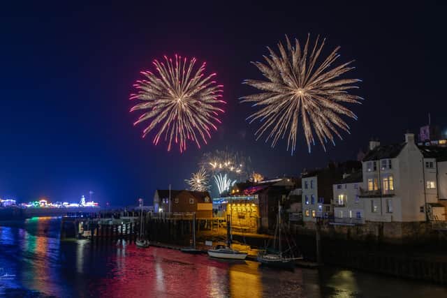 Spectacular fireworks display at this year's Whitby Regatta. picture: Simon McCabe Photography.