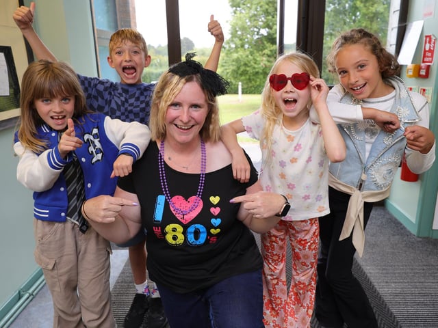 Yr 3 with big smiles.