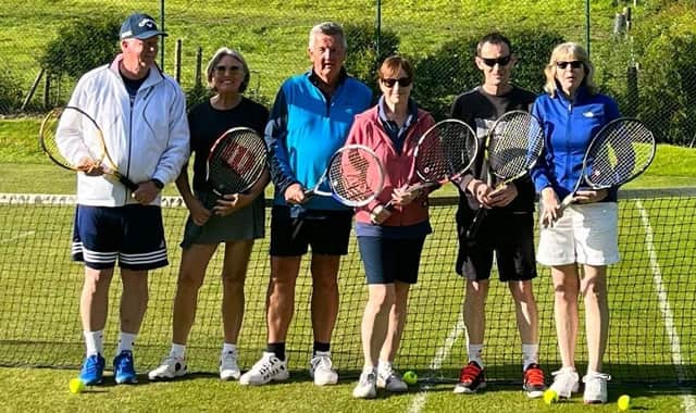 The unbeaten Hackness & Scarborough Tennis Club Mixed B team.