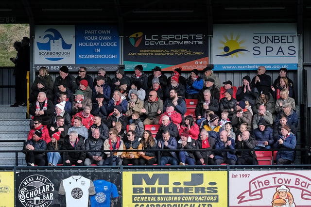 The Seadogs supporters look on