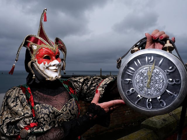 Tick tock....Rebecca Rodgers checking the time.
picture: Richard Ponter