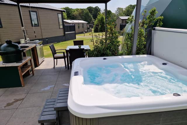 The 'Love Dome' has its own private hot tub