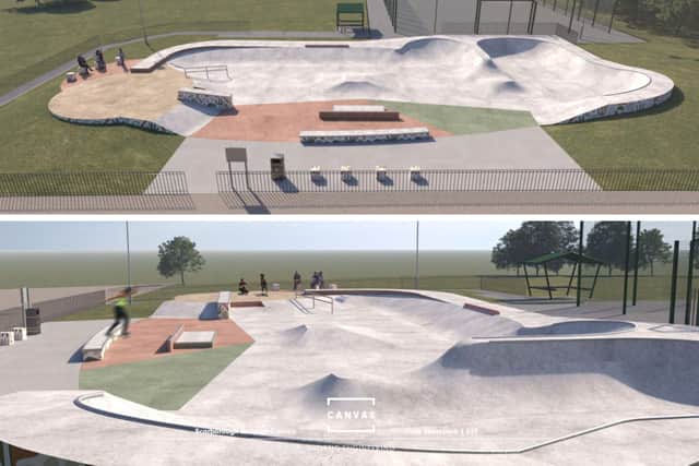 An artist's impression of what the finished skate park will look like. (Photo: Scarborough Borough Council)
