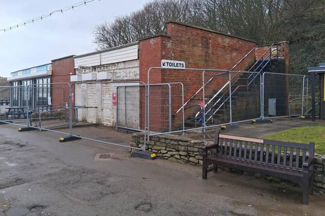 The public toilets at Royal Parade in Filey were closed to the public on Friday, February 13, after serious structural issues were identified at the site.
