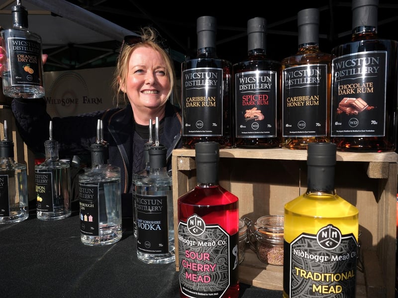 In good spirits at the Malton Monthly Food Market!