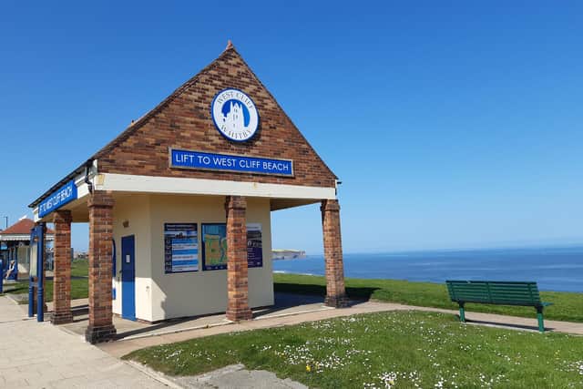 Whitby Cliff Lift on the West Cliff.