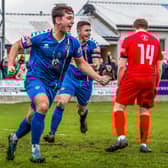 Harrison Beeden scored the opening goal for Whitby Town at Blyth.