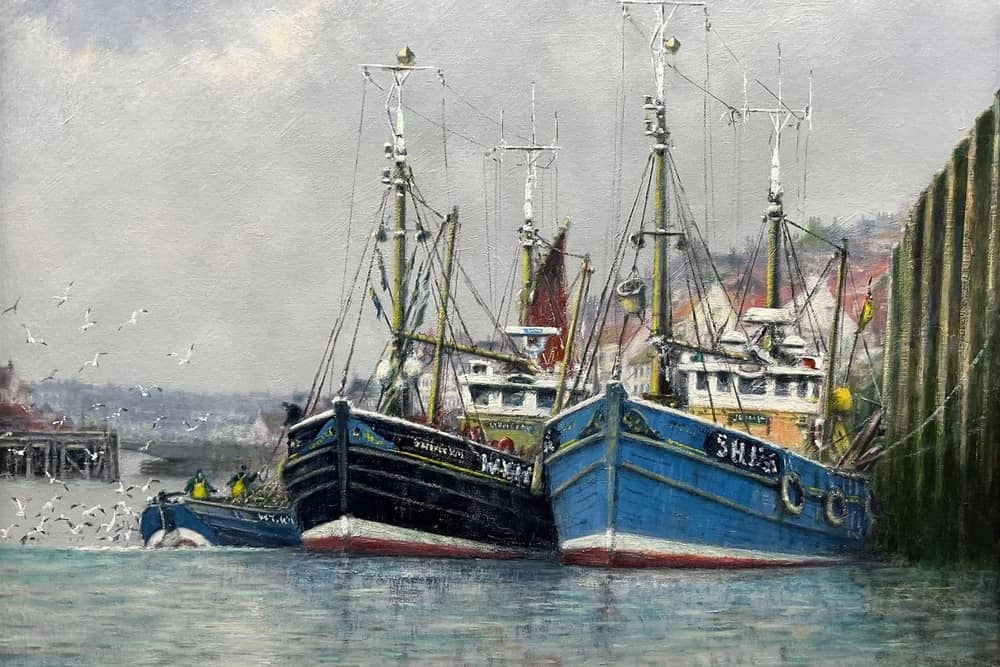Whitby Harbour, by Jack Rigg, established a new Rigg auction record of £1,600 when it sold at Duggleby's in Scarborough.