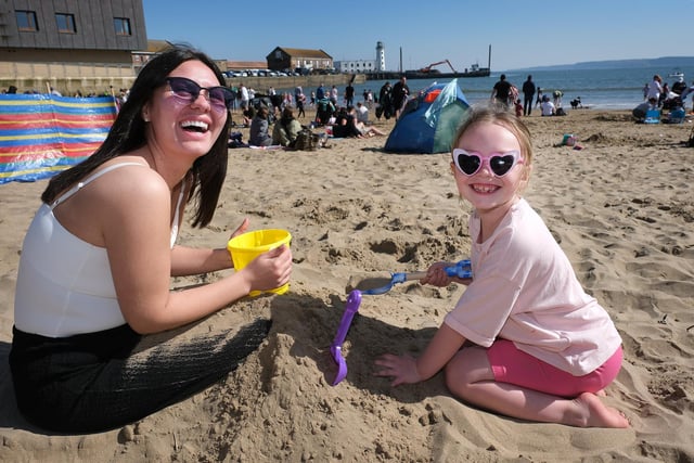 Having fun on the beach