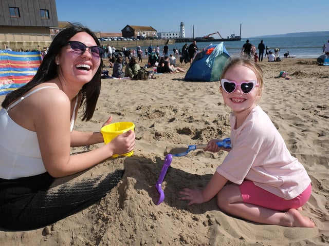 Having fun on the beach
